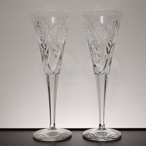 Vintage Waterford Crystal Happiness Champagne Toasting Flute Millennium Series